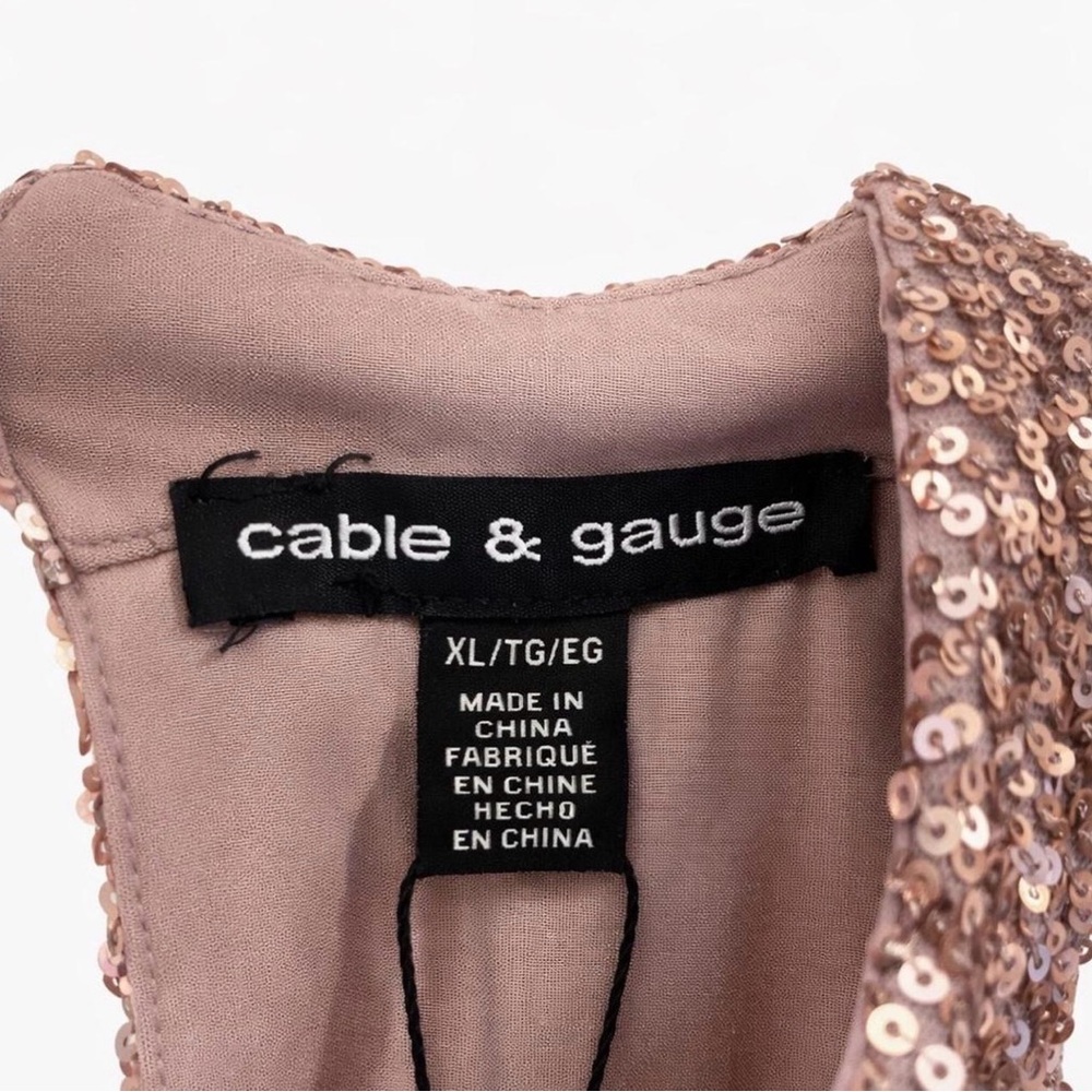 Cable & Gauge Rose Sequin Halter Top - Picture 4 of 4